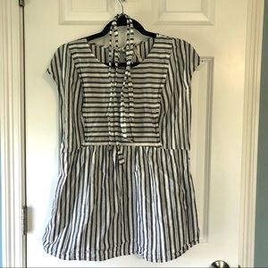 Seraphine Cotton Stripe Maternity & Nursing Top